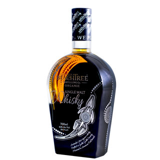 Bottle of Benriach Single Malt Whisky on a white background