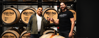 Beachtree Distilling Co. bottles with award badges – Australia’s most awarded organic distillery.
