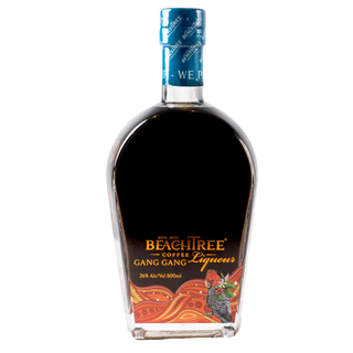 Bottle of Beachtree Coffee Gang Gang Liqueur on a white background